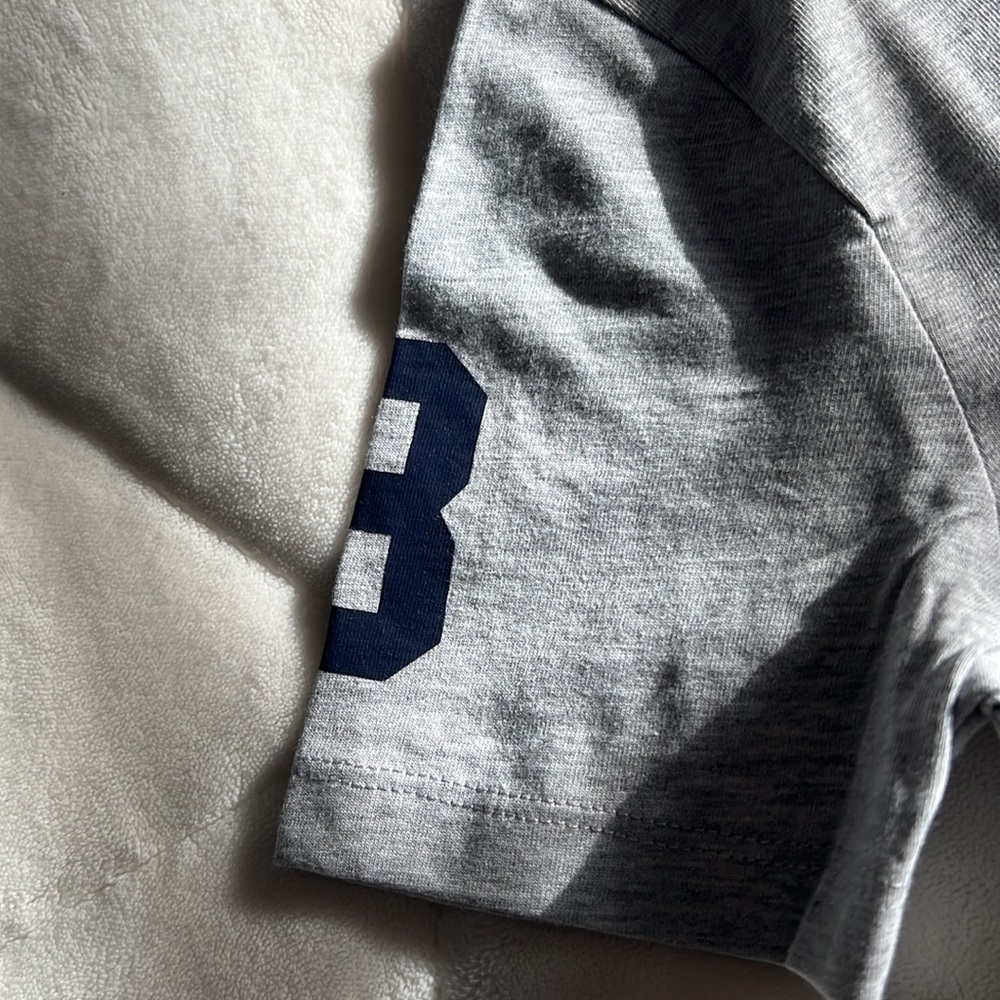U.S. POLO ASSN. Boys Grey and Navy Jersey V-Neck T-Shirt size S (6-7) - Picture 6 of 6